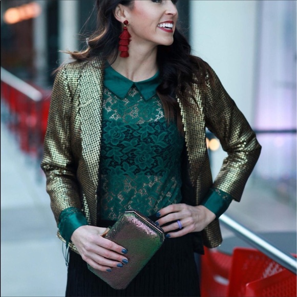 Modcloth Tops - ModCloth Go Down in Mystery Green Lace Top